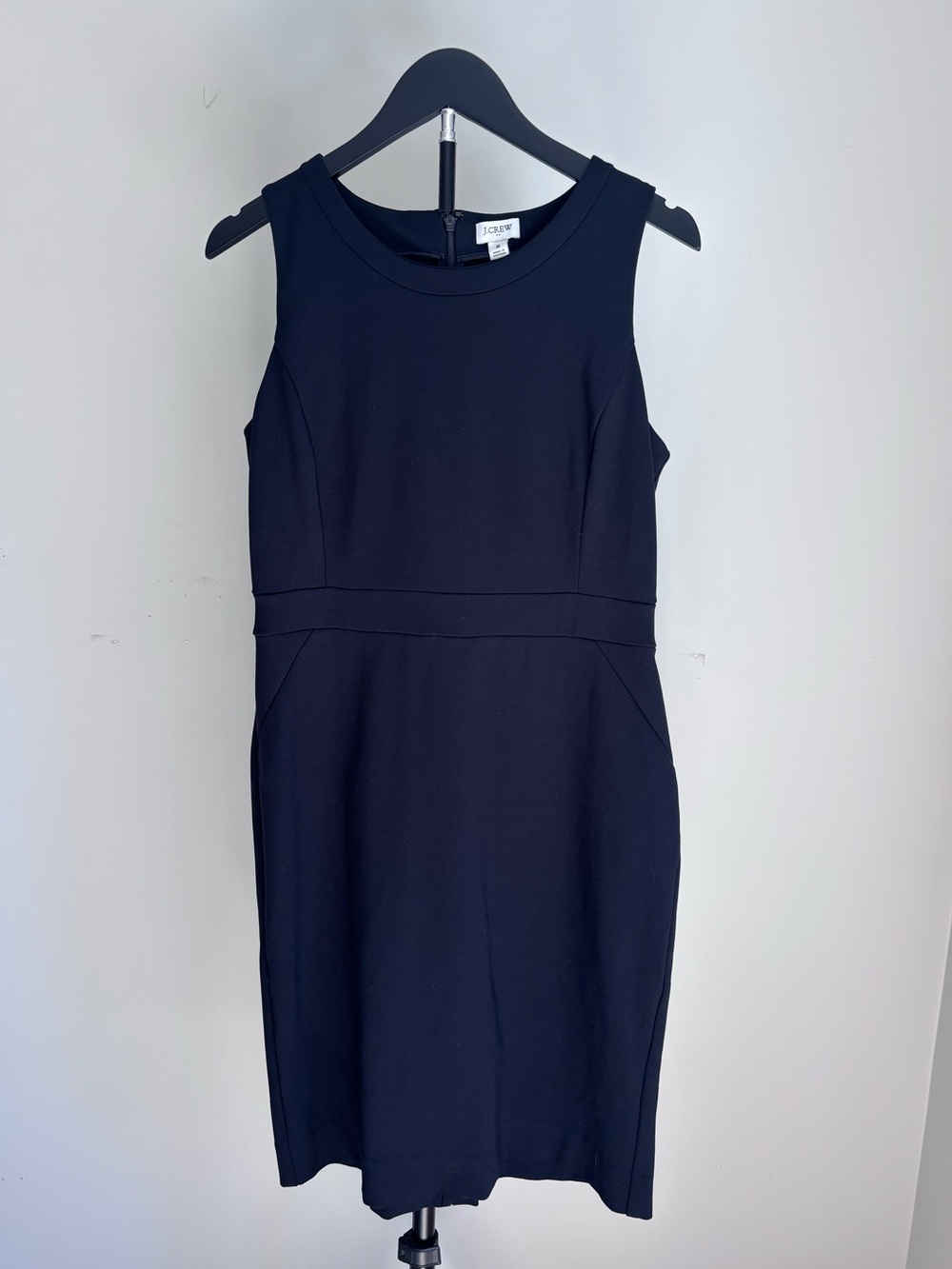 J Crew Sleeveless Black Sleeveless Sheath Dress | 8 | Classic | Work | Basics